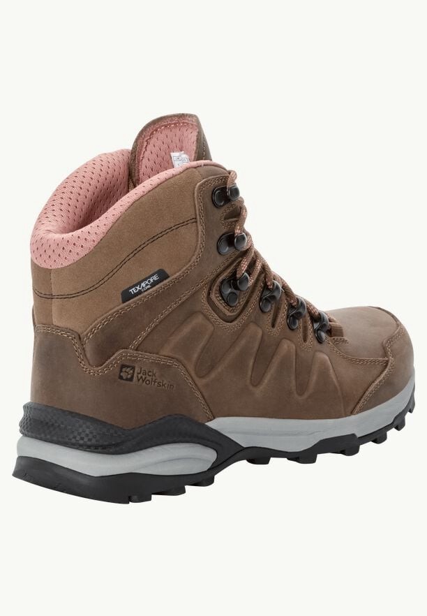 Brown Women Jack Wolfskin Refugio Prime Texapore Mid Hiking Shoes | 36587566