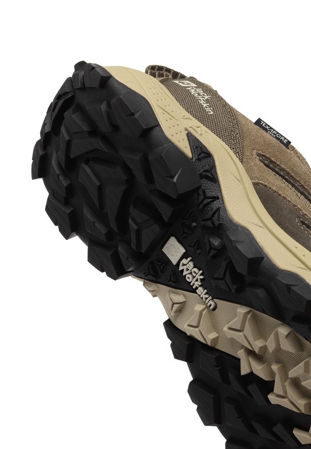Brown Women Jack Wolfskin Vojo Tour Texapore Low Hiking Shoes | 16327034
