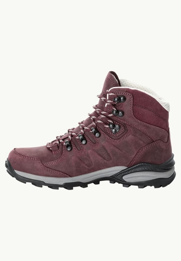 Burgundy Women Jack Wolfskin Refugio Prime Texapore Mid Hiking Shoes | 95353413