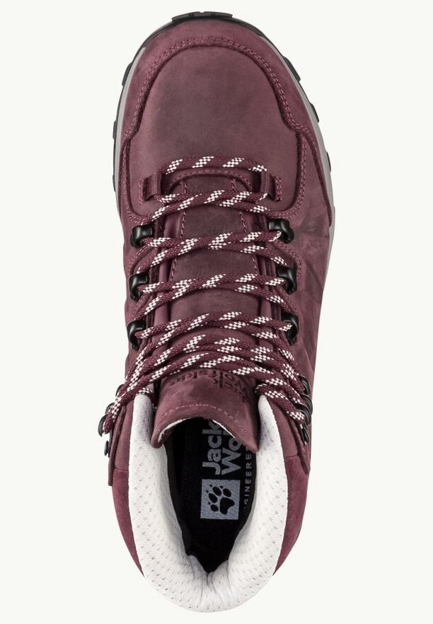 Burgundy Women Jack Wolfskin Refugio Prime Texapore Mid Hiking Shoes | 95353413