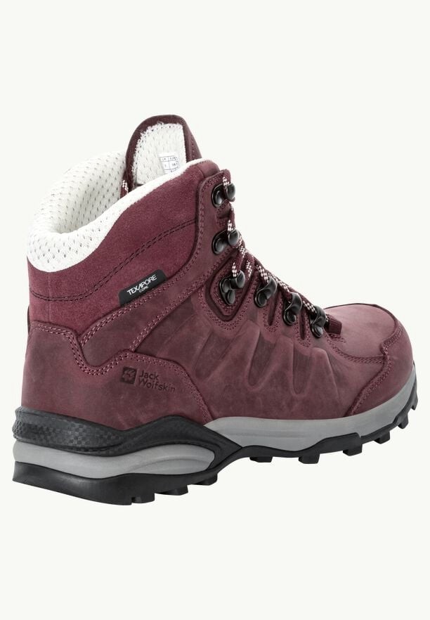 Burgundy Women Jack Wolfskin Refugio Prime Texapore Mid Hiking Shoes | 95353413