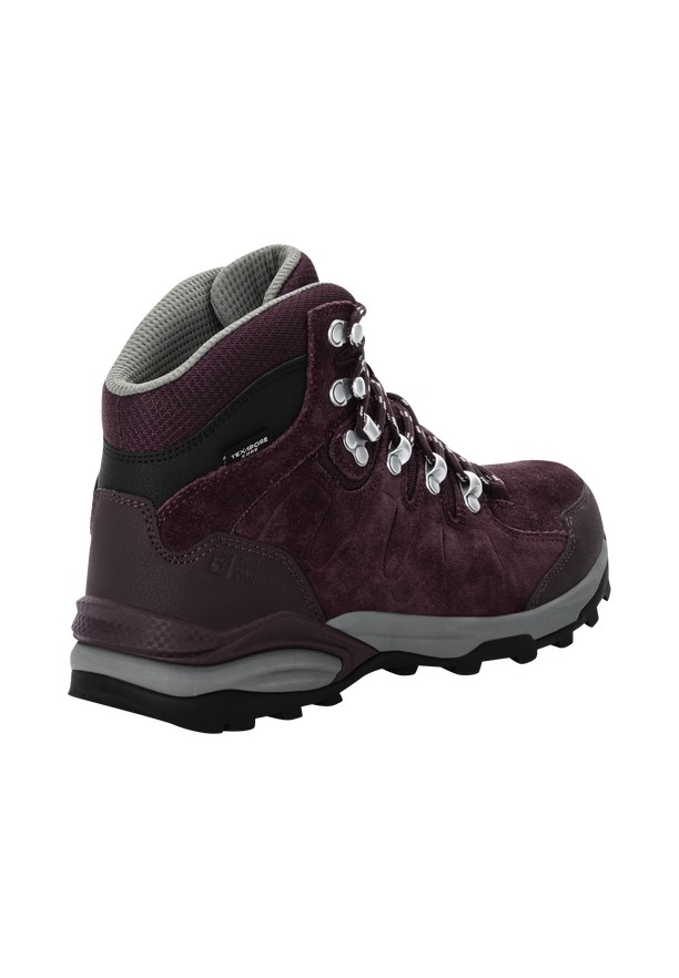Burgundy Women Jack Wolfskin Refugio Texapore Mid Hiking Shoes | 88547514