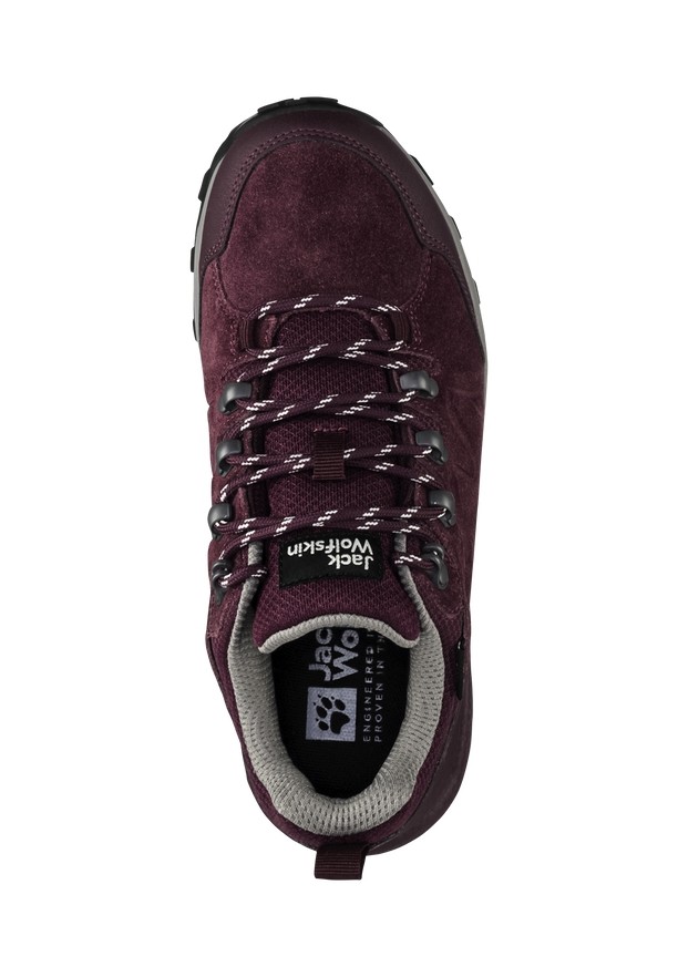Burgundy Women Jack Wolfskin Refugio Texapore Low Hiking Shoes | 81604158