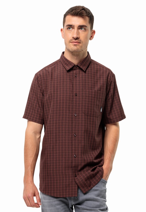 Chocolate Men Jack Wolfskin El Dorado Shirts | 26789724