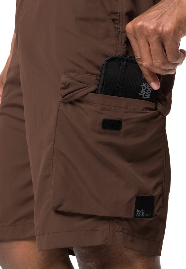 Chocolate Men Jack Wolfskin Kalahari Cargo Shorts | 47039474