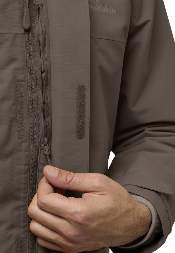 Coffee Men Jack Wolfskin Altenberg 3in1 Jackets | 17549587