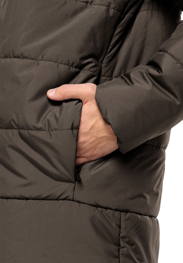 Coffee Men Jack Wolfskin Deutzer Long Jackets | 38832105