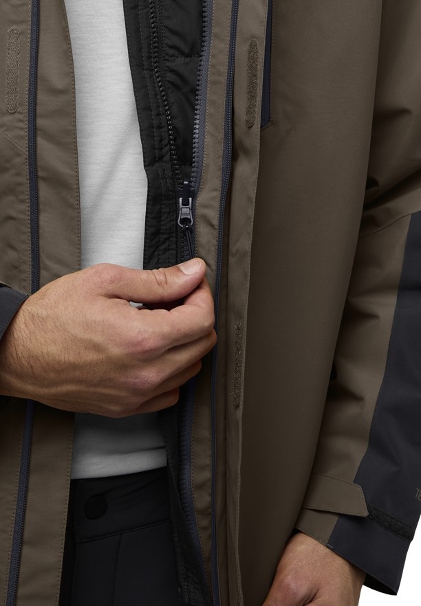 Coffee Men Jack Wolfskin Jasper 3in1 Jackets | 35989572