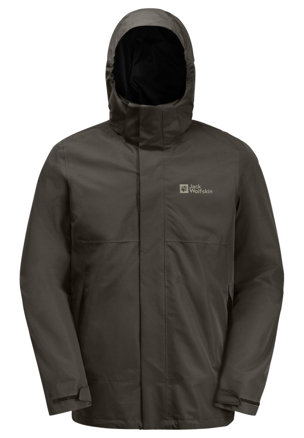 Coffee Men Jack Wolfskin Luntal 3in1 Jackets | 45791010