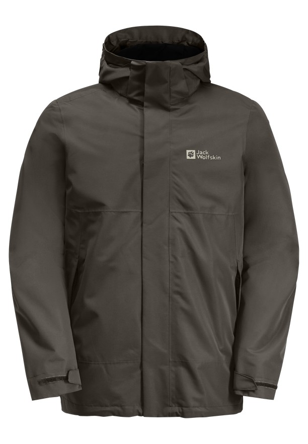 Coffee Men Jack Wolfskin Luntal 3in1 Jackets | 45791010