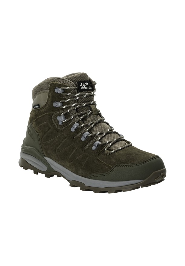 Coffee Men Jack Wolfskin Refugio Texapore Mid Hiking Shoes | 58018433