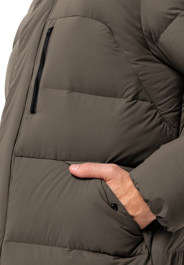 Coffee Men Jack Wolfskin Roemertor Down Jackets | 25215074
