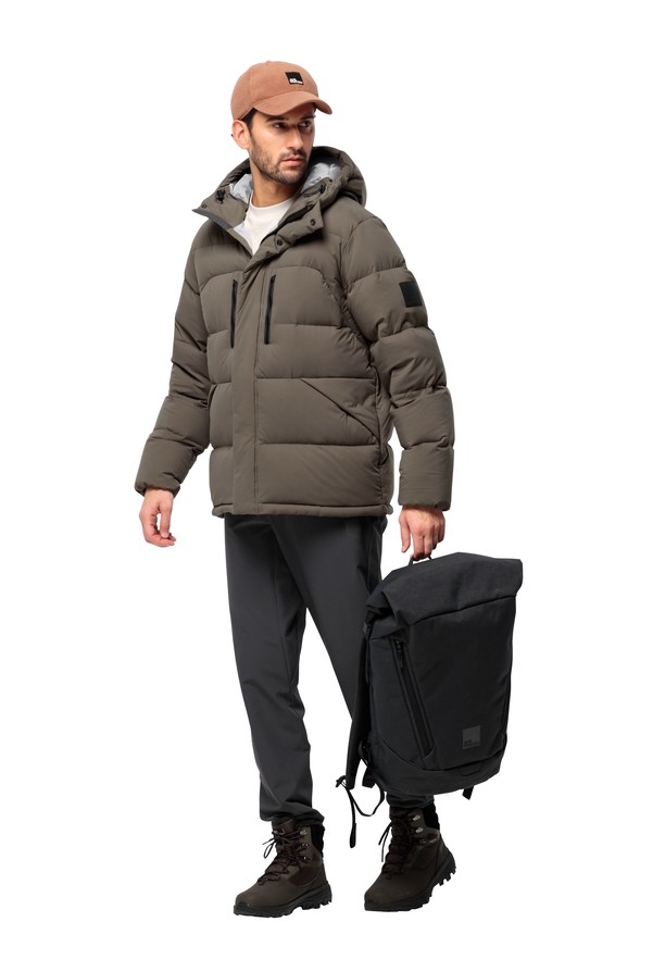 Coffee Men Jack Wolfskin Roemertor Down Jackets | 25215074