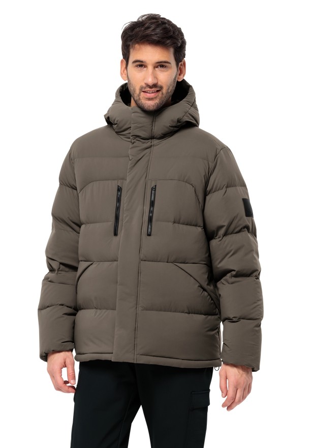 Coffee Men Jack Wolfskin Roemertor Down Jackets | 25215074