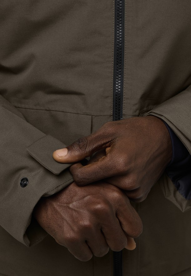 Coffee Men Jack Wolfskin Tempeltor Rain Jackets | 27605853