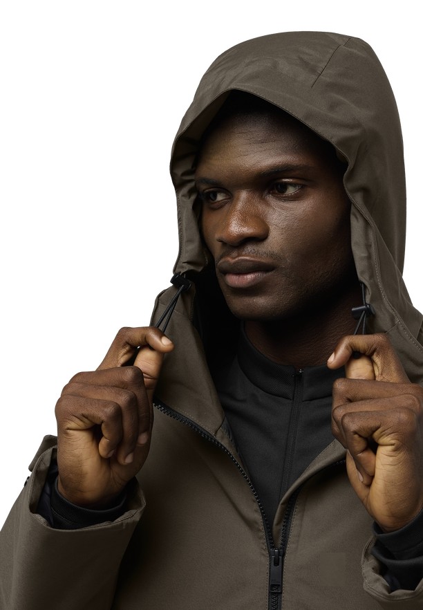 Coffee Men Jack Wolfskin Tempeltor Rain Jackets | 27605853