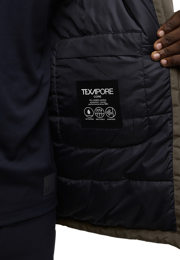 Coffee Men Jack Wolfskin Tempeltor Rain Jackets | 27605853