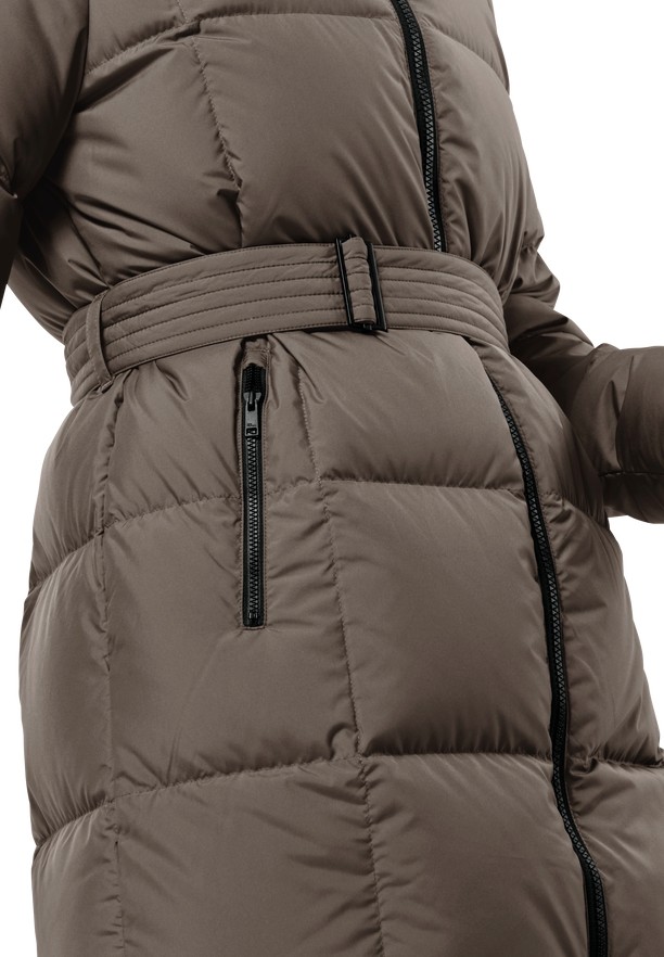 Coffee Women Jack Wolfskin Frozen Lake Down Coats | 78480391