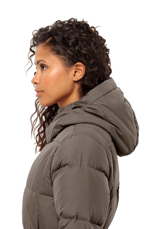 Coffee Women Jack Wolfskin Frozen Lake Down Coats | 78480391