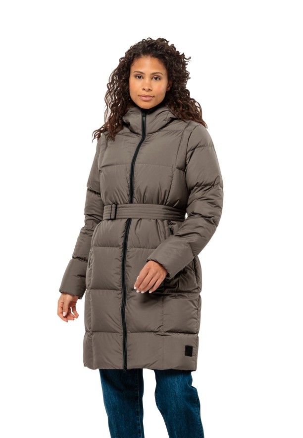 Coffee Women Jack Wolfskin Frozen Lake Down Coats | 78480391