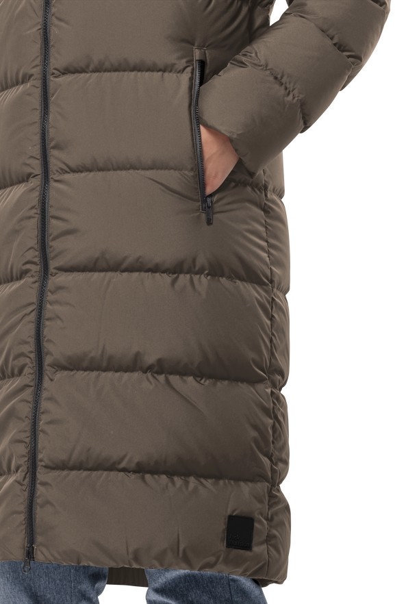 Coffee Women Jack Wolfskin Frozen Palace Down Coats | 90460529