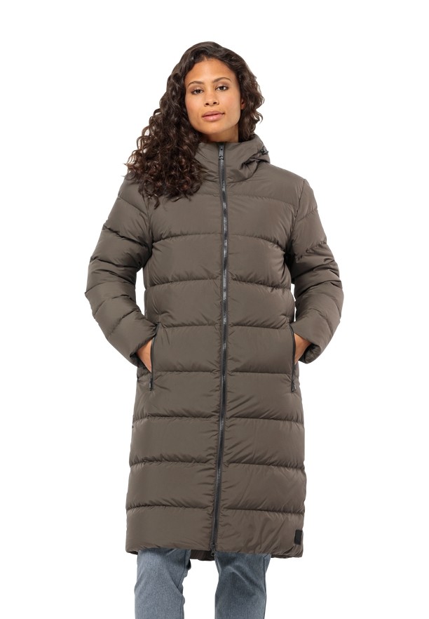 Coffee Women Jack Wolfskin Frozen Palace Down Coats | 90460529