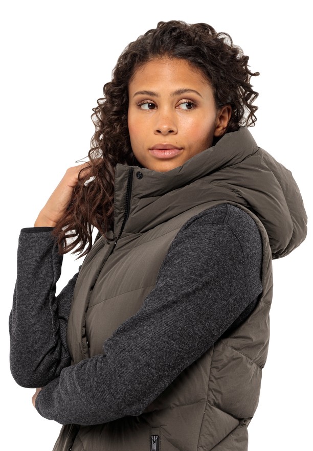 Coffee Women Jack Wolfskin Marienplatz Vest | 14204435