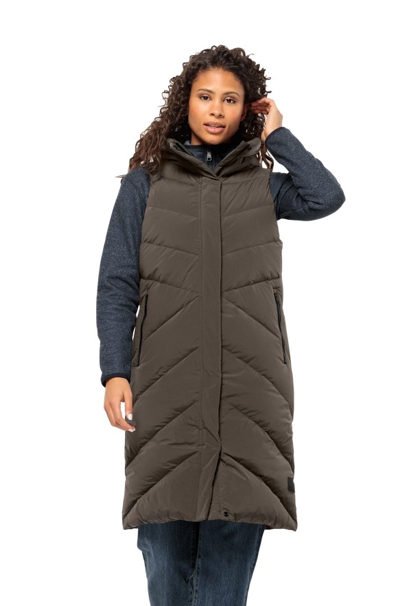 Coffee Women Jack Wolfskin Marienplatz Vest | 14204435