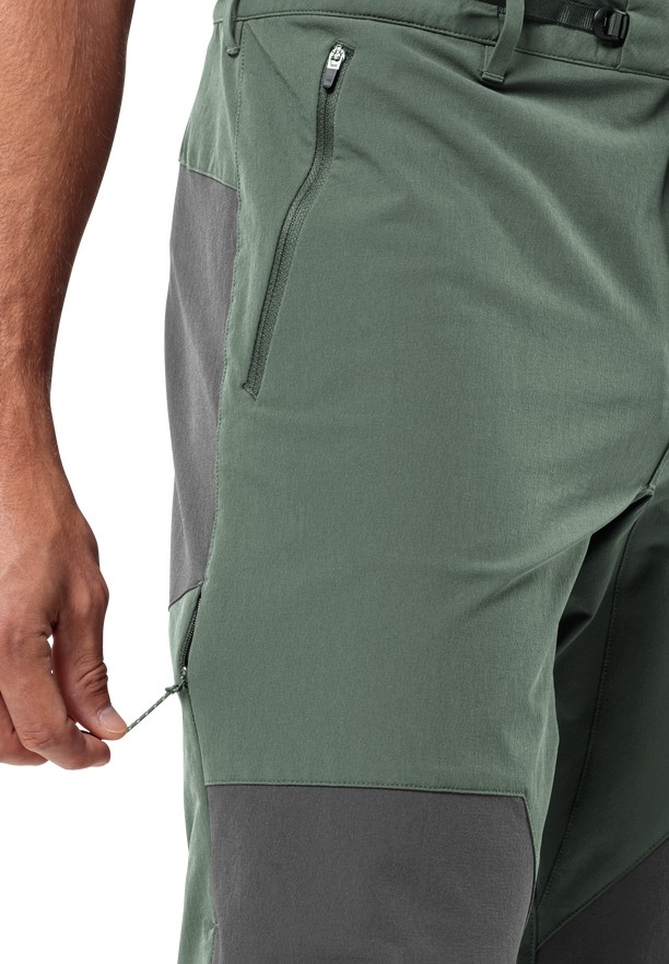Green Men Jack Wolfskin Andur Hiking Pants | 53692141