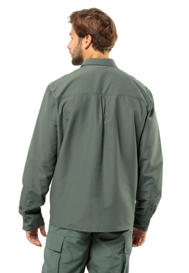 Green Men Jack Wolfskin Barrier Ls Shirts | 42838450