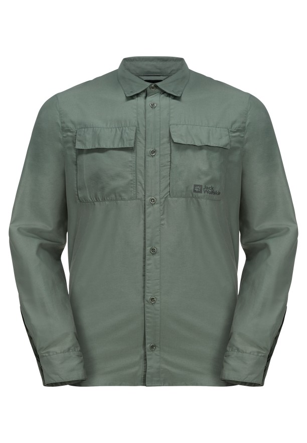 Green Men Jack Wolfskin Barrier Ls Shirts | 42838450