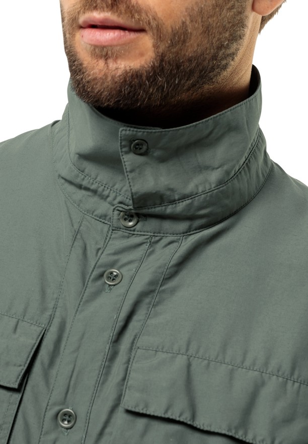 Green Men Jack Wolfskin Barrier Ls Shirts | 42838450