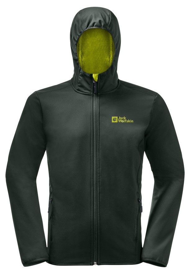 Green Men Jack Wolfskin Bornberg Hoody Softshell Jackets | 12693723