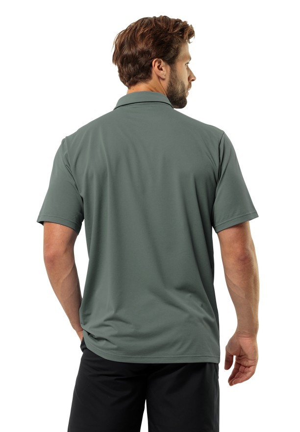 Green Men Jack Wolfskin Delgami Polo Shirts | 58262930