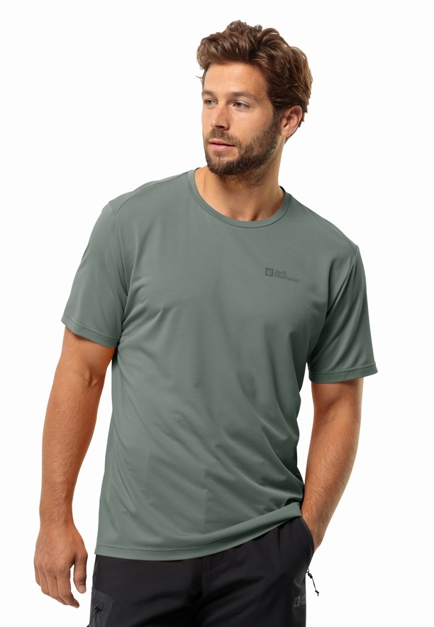 Green Men Jack Wolfskin Delgami S/s T Shirts | 78693506