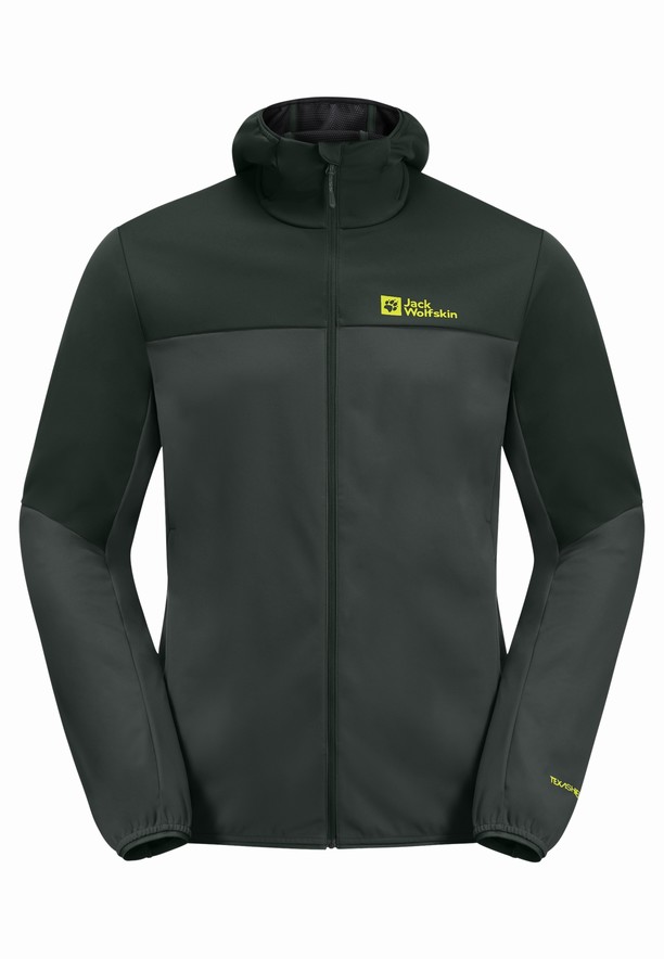 Green Men Jack Wolfskin Feldberg Hoody Softshell Jackets | 56612878