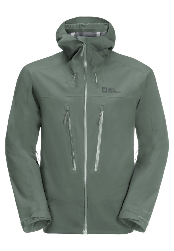 Green Men Jack Wolfskin Kammweg 3l Rain Jackets | 56030884