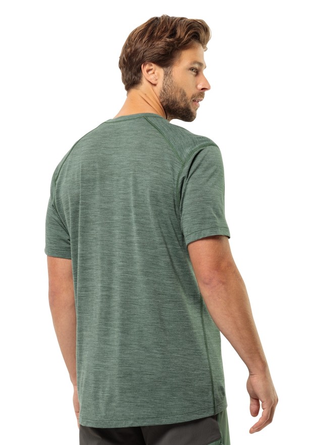 Green Men Jack Wolfskin Kammweg Graphic S/s T Shirts | 50151861