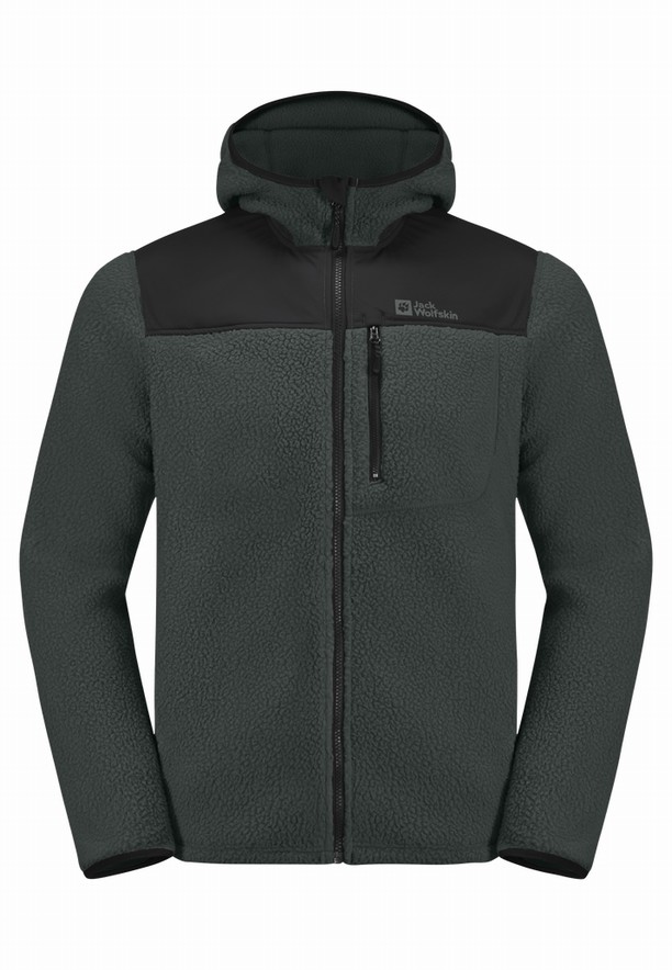 Green Men Jack Wolfskin Kammweg Pile Fz Fleece Jackets | 15936085