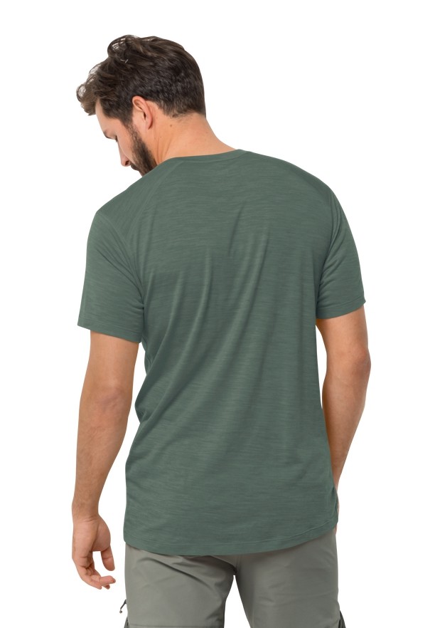Green Men Jack Wolfskin Kammweg S/s T Shirts | 11029700