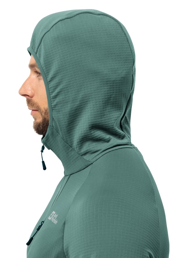 Green Men Jack Wolfskin Kolbenberg Hooded Fz Fleece Jackets | 59647642