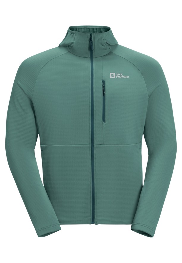 Green Men Jack Wolfskin Kolbenberg Hooded Fz Fleece Jackets | 59647642
