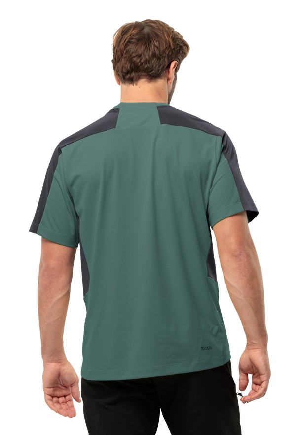 Green Men Jack Wolfskin Narrows T Shirts | 40434675
