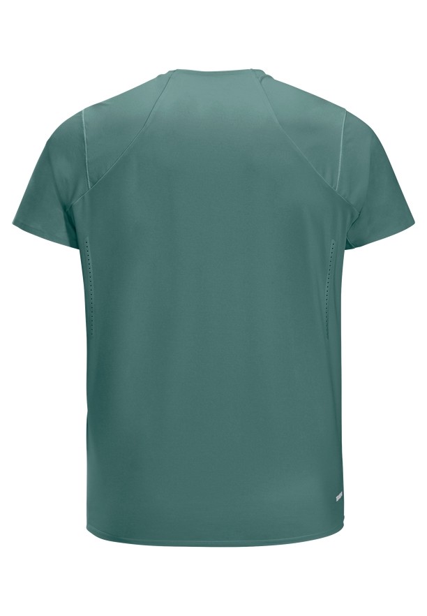 Green Men Jack Wolfskin Prelight Chill T Shirts | 81506180