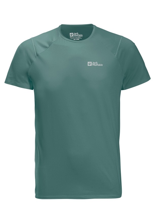 Green Men Jack Wolfskin Prelight Chill T Shirts | 81506180