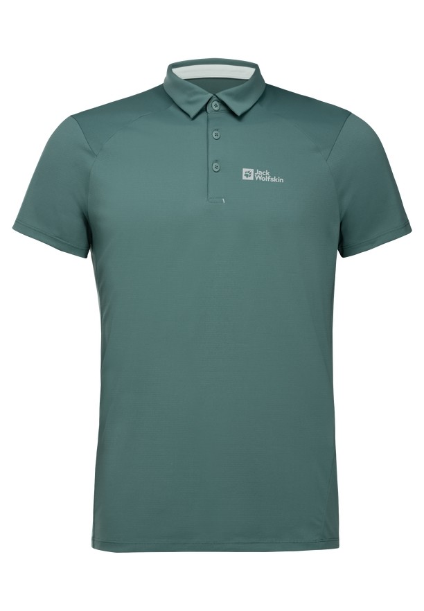 Green Men Jack Wolfskin Prelight Trail Polo Shirts | 71172390