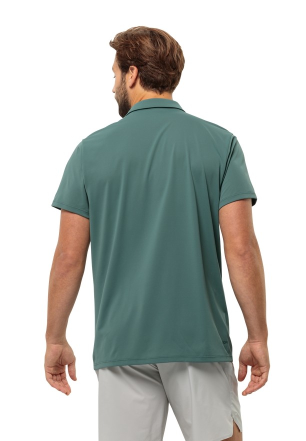 Green Men Jack Wolfskin Prelight Trail Polo Shirts | 71172390