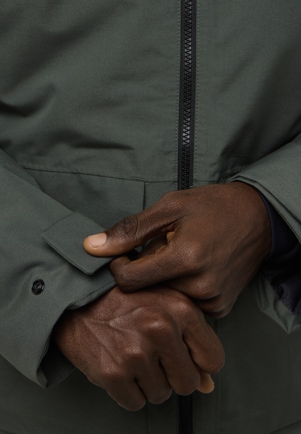 Green Men Jack Wolfskin Tempeltor Rain Jackets | 80278551