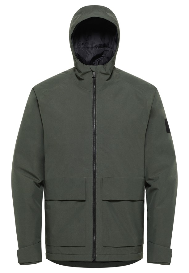 Green Men Jack Wolfskin Tempeltor Rain Jackets | 80278551