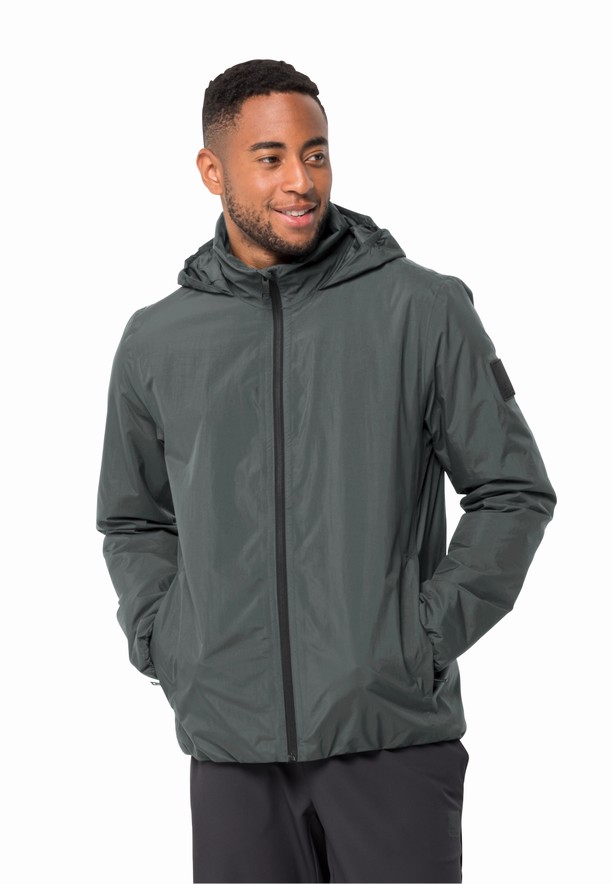 Green Men Jack Wolfskin Textor Rain Jackets | 31589592